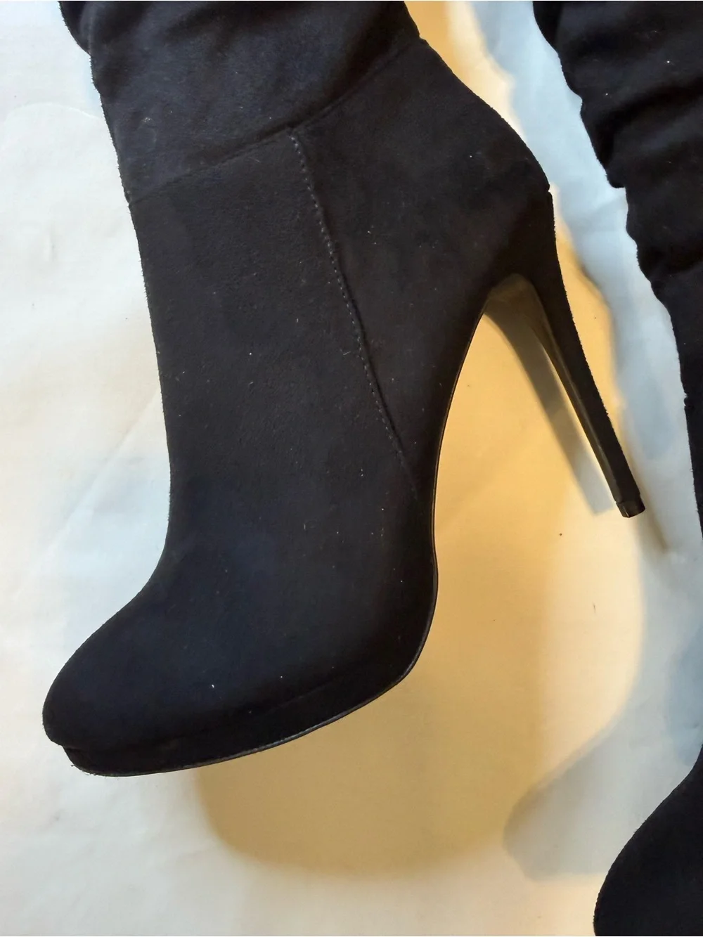 Wild Diva Black Over-the-Knee Stiletto Boots